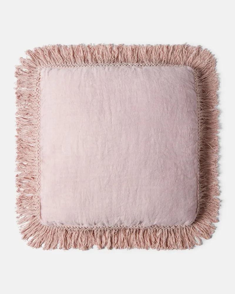Once Milano Kissen aus Leinen Rosa