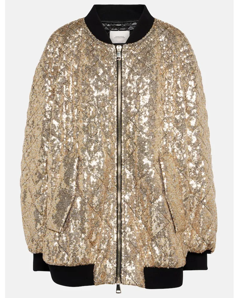 Dorothee Schumacher Jacke Shimmering Attraction mit Pailletten Gold