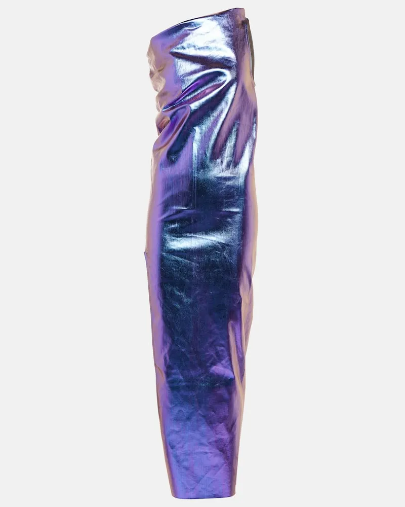 Rick Owens Maxikleid Athena aus Denim Violett