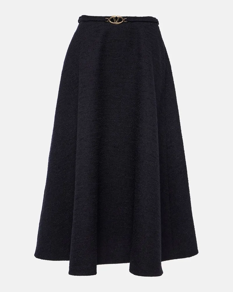 Valentino Garavani Midirock VLogo Signature aus Tweed Blau