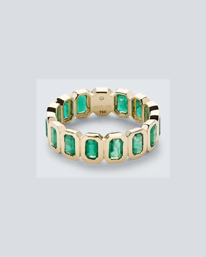 SHAY Ring aus 18kt Gelbgold mit Smaragden Grün