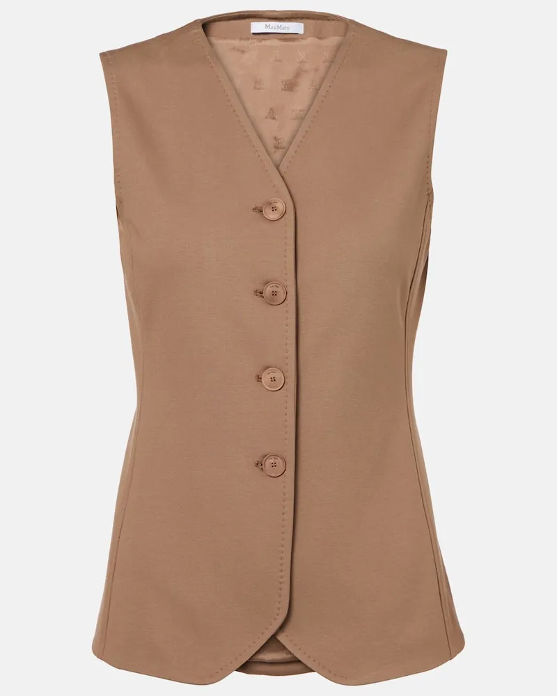 Max Mara Weste Fornovo aus Jersey Braun