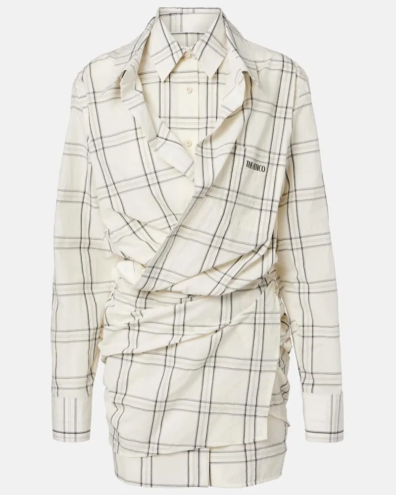 ATTICO Minikleid aus Baumwolle Weiß