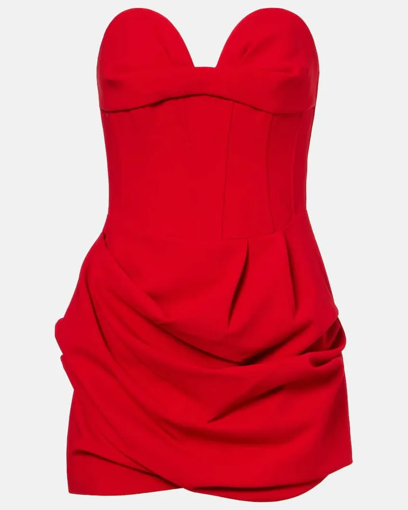 Magda Butrym Bustier-Kleid aus einem Wollgemisch Rot