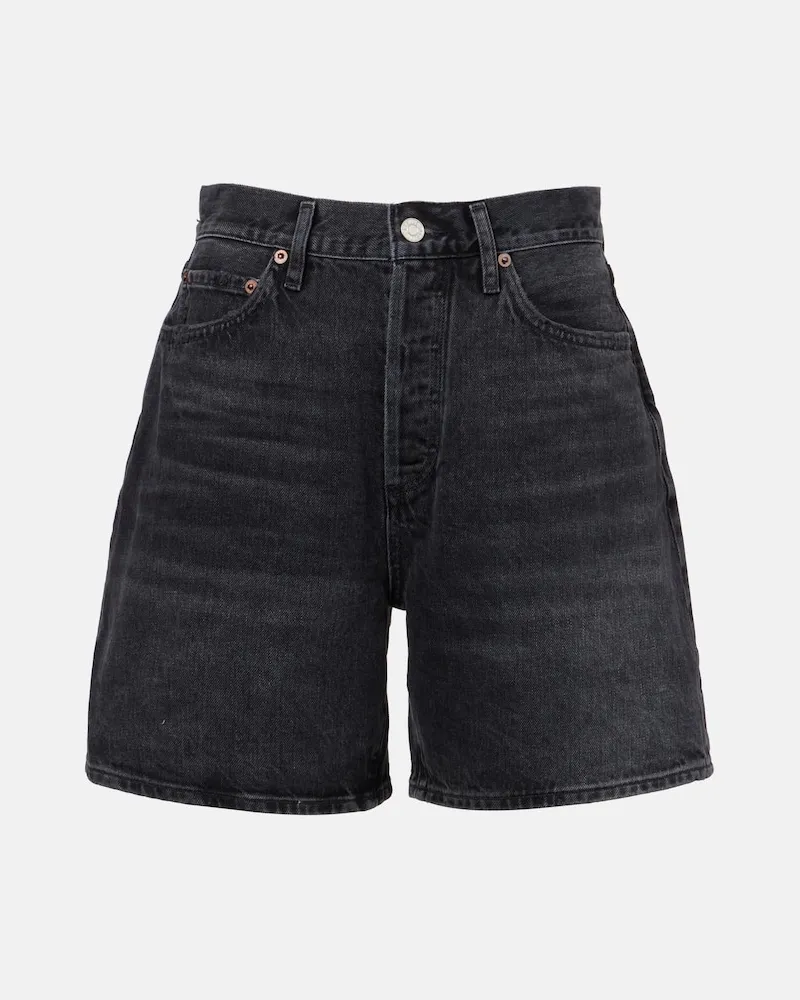 AGOLDE High-Rise Jeansshorts Dame Schwarz