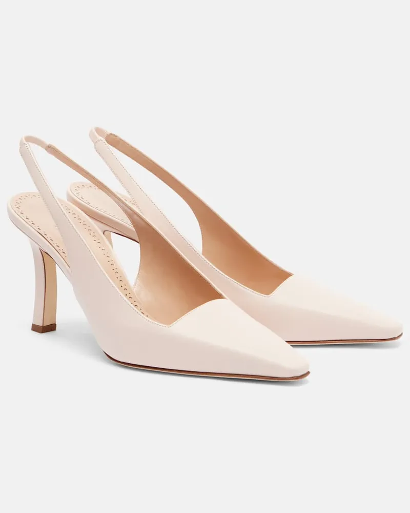 Manolo Blahnik Slingback-Pumps Moiramu aus Leder Rosa