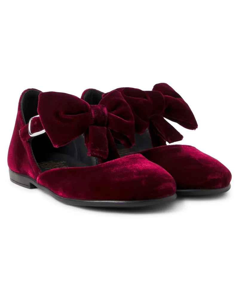 Pepe Jeans PèPè Ballerinas aus Samt Burgunderrot