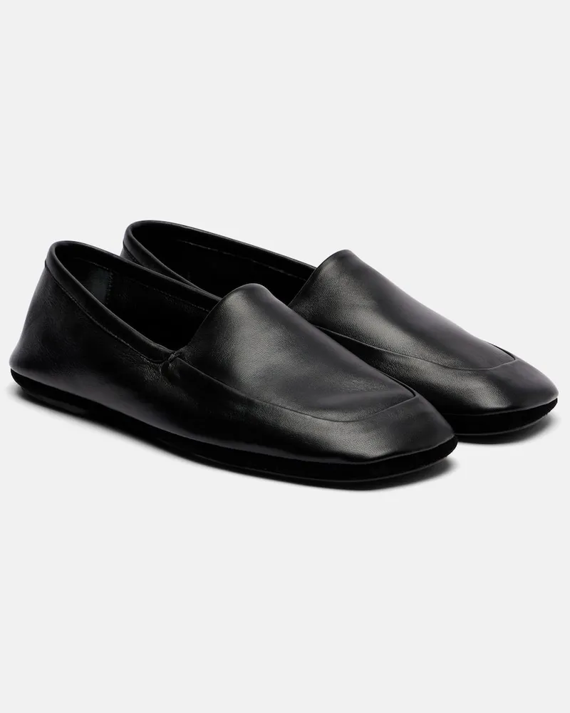 Christophe Lemaire Slip-Ons aus Leder Schwarz
