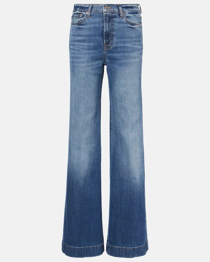 7 for all mankind High-Rise Flared Jeans Modern Dojo Groovy Blau