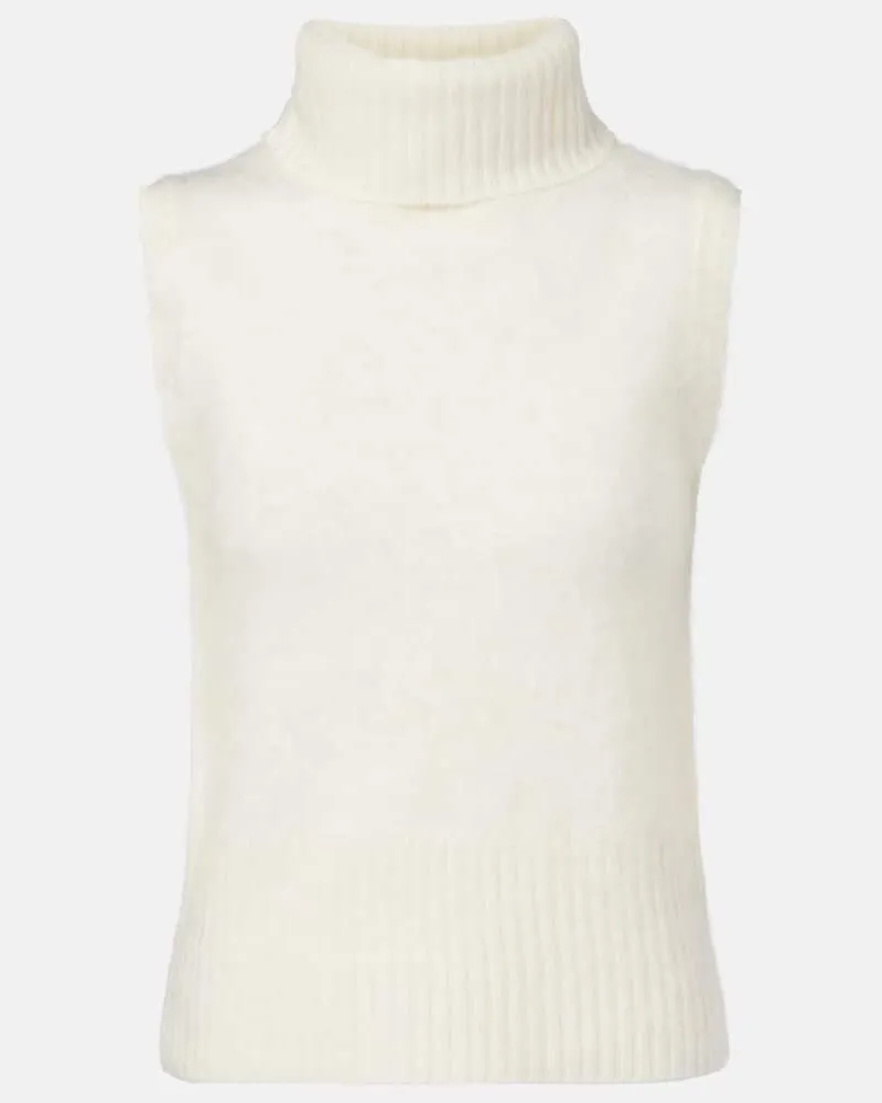 Veronica Beard Top Mazzy aus Kaschmir Weiß