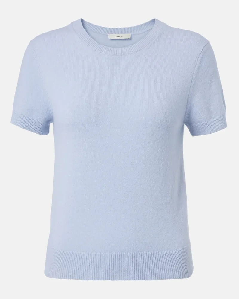 Vince Top aus einem Wollgemisch Blau