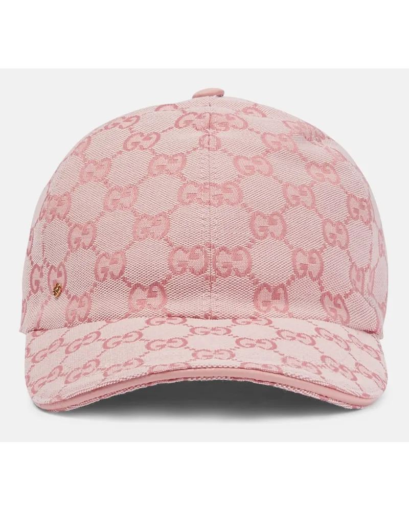 Gucci Baseballcap GG Supreme aus Canvas Pink