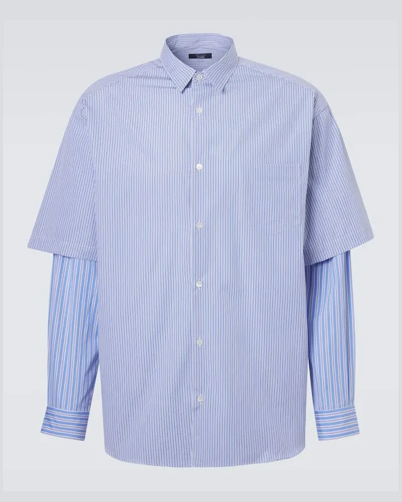 Comme des Garçons Comme des Garçons Homme Hemd aus Baumwollpopeline Blau