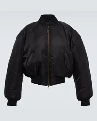 Balenciaga Wattierte Bomberjacke aus Nylon Schwarz