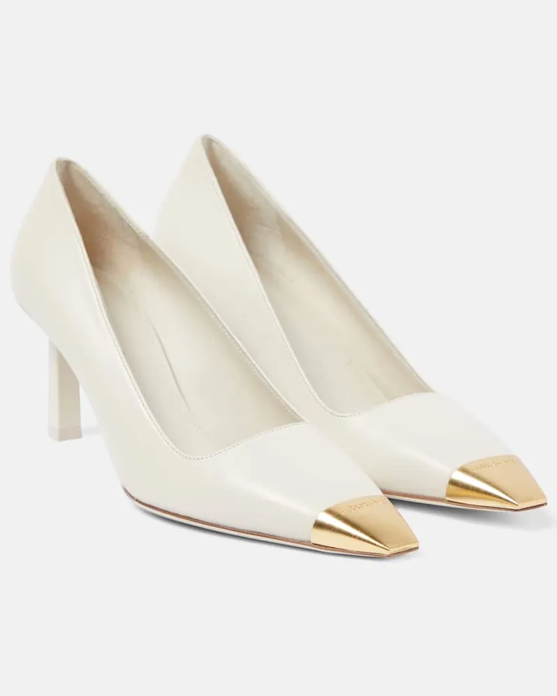 Ferragamo Pumps aus Leder Weiss