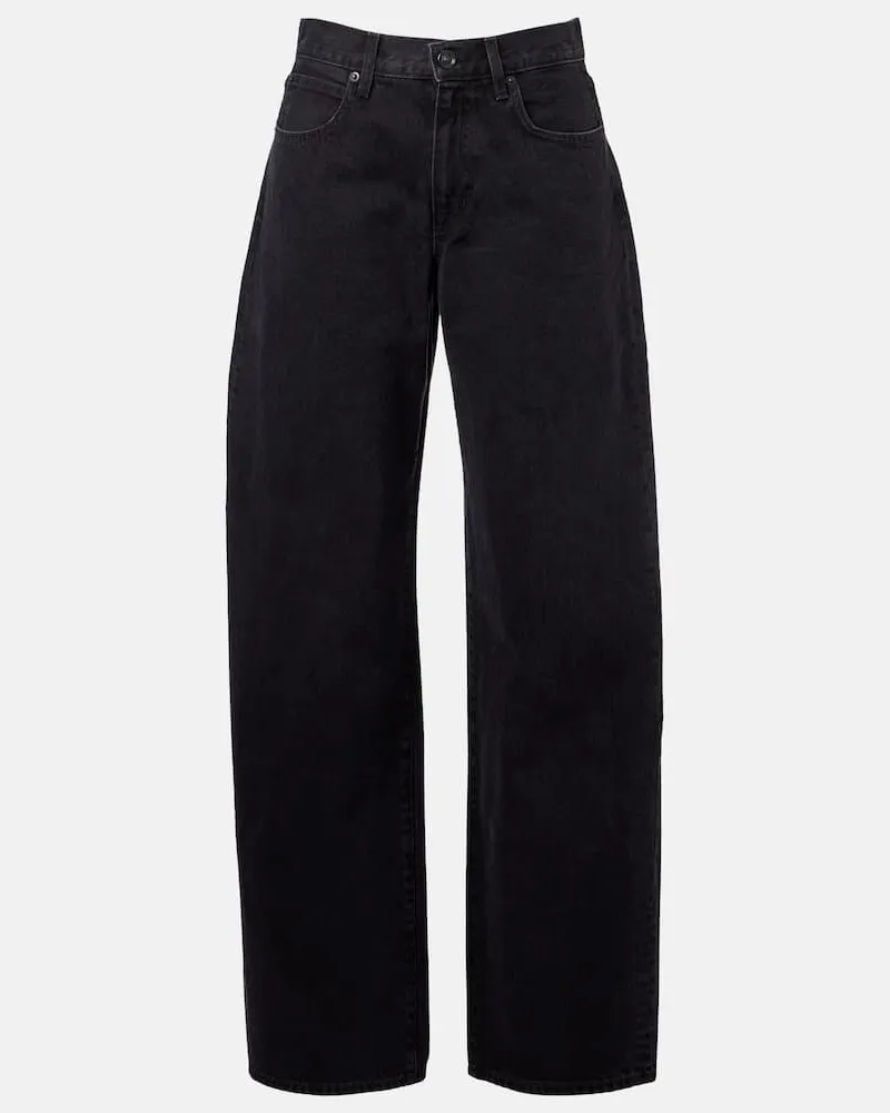 SLVRLAKE High-Rise Barrel Jeans Tess Long Schwarz