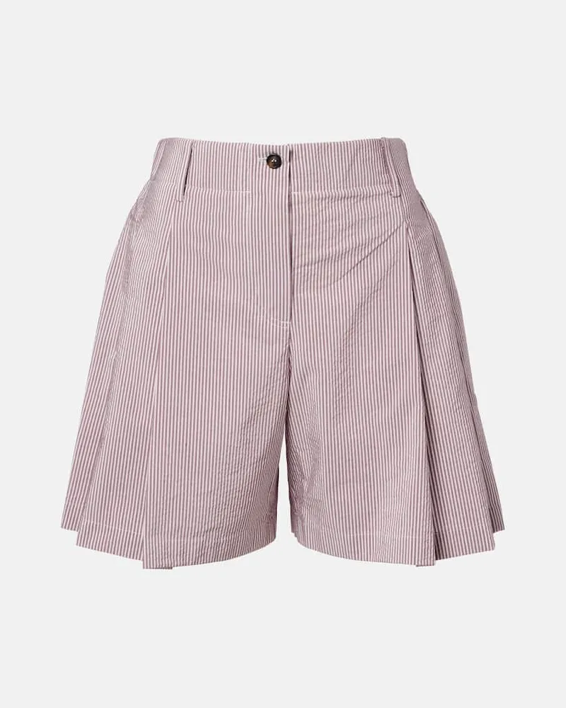 Brunello Cucinelli Bermuda-Shorts aus einem Baumwollgemisch Violett