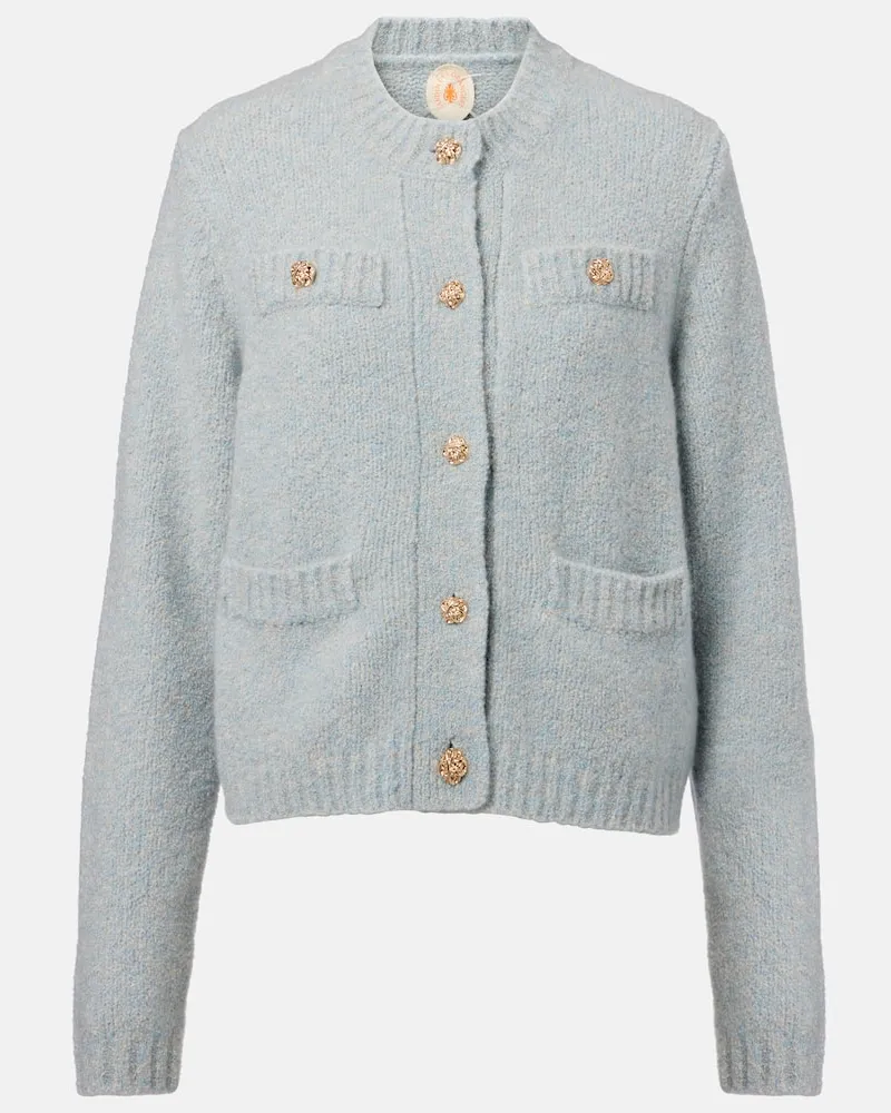 Jardin des Orangers Cardigan aus einem Kaschmirgemisch Blau