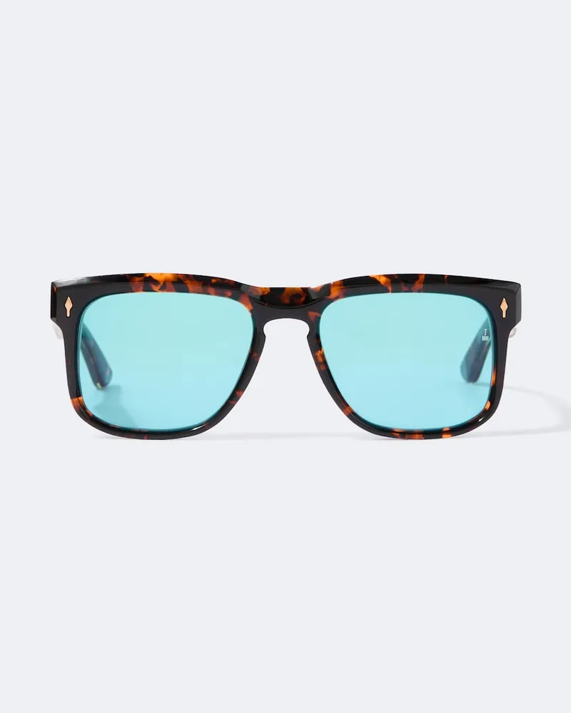 Jacques Marie Mage Eckige Sonnenbrille Wesley Braun