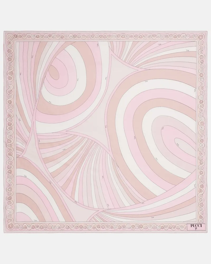 Emilio Pucci Tuch Iride aus Seiden-Twill Rosa