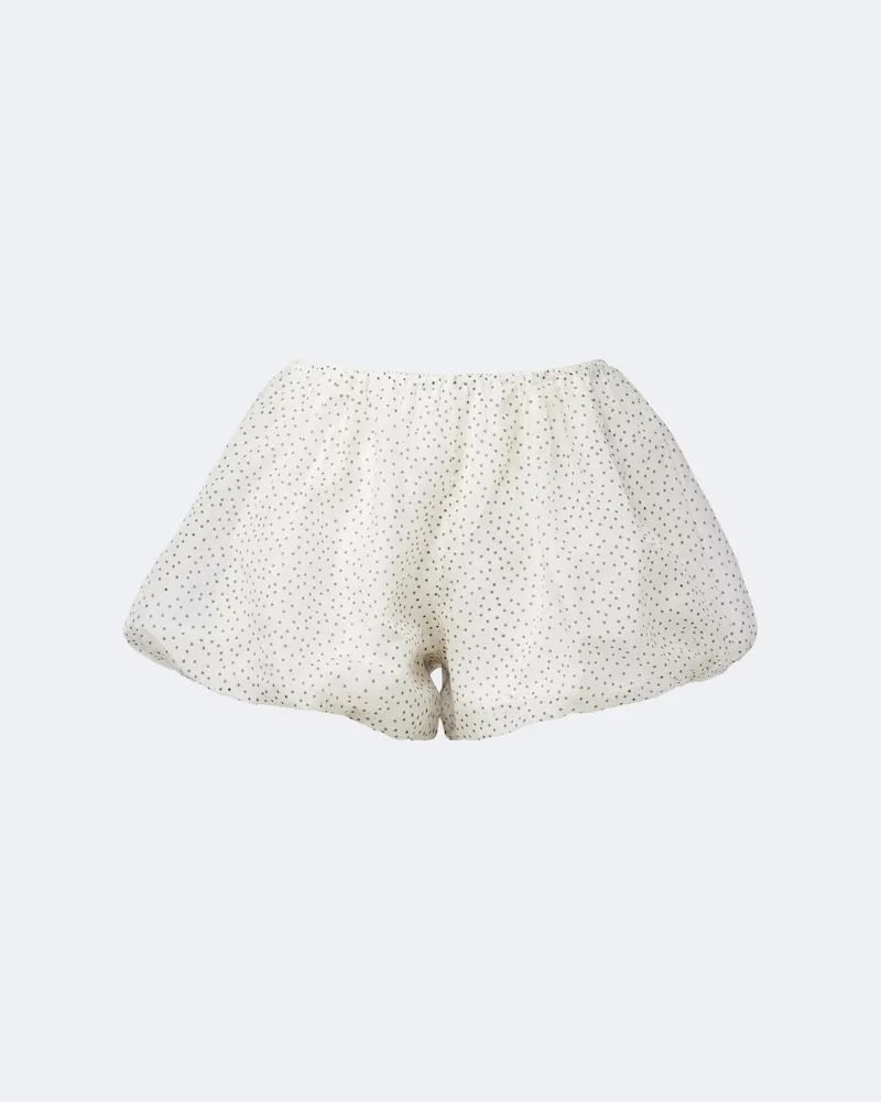 SIR Shorts aus Seidenorganza Weiß