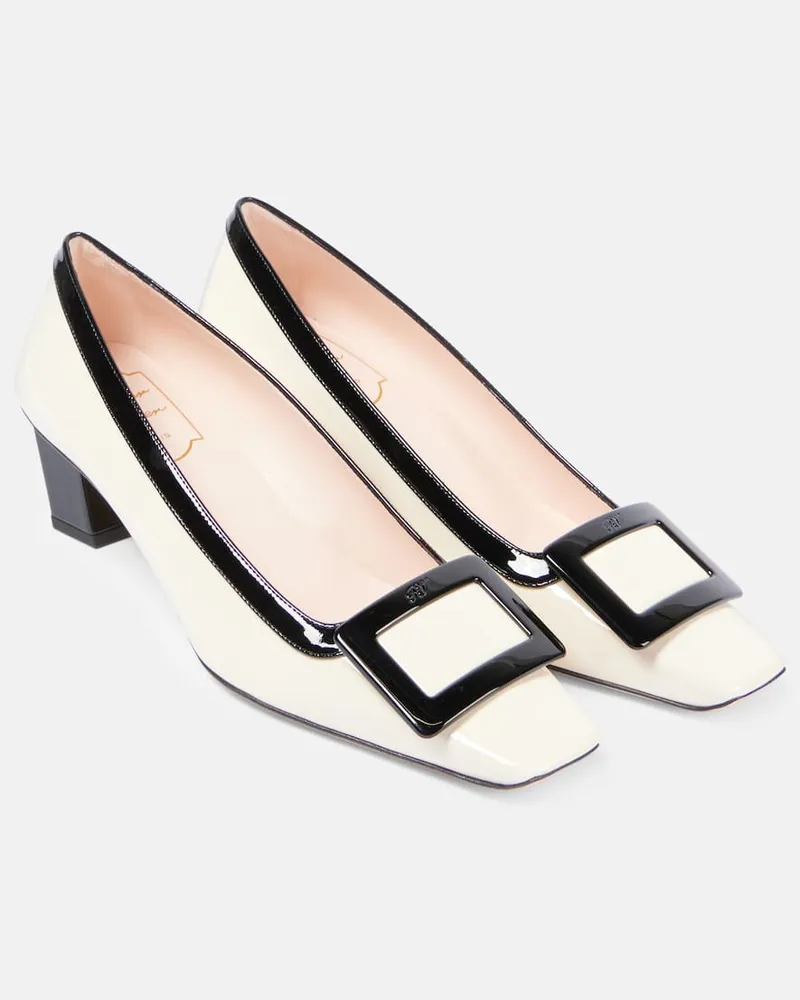 Roger Vivier Pumps Belle Vivier aus Lackleder Weiß