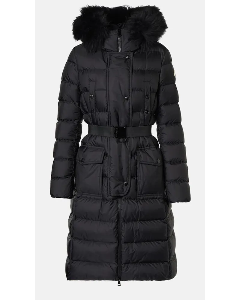 Moncler Daunenjacke Khloe mit Shearling Schwarz