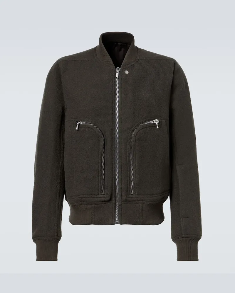 Rick Owens Bomberjacke aus Schurwolle Braun