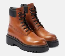 Schnürstiefel aus Re-Nylon und Leder