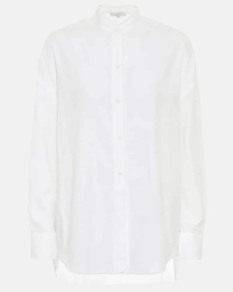 Vince Bluse aus Baumwolle und Seide Weiß