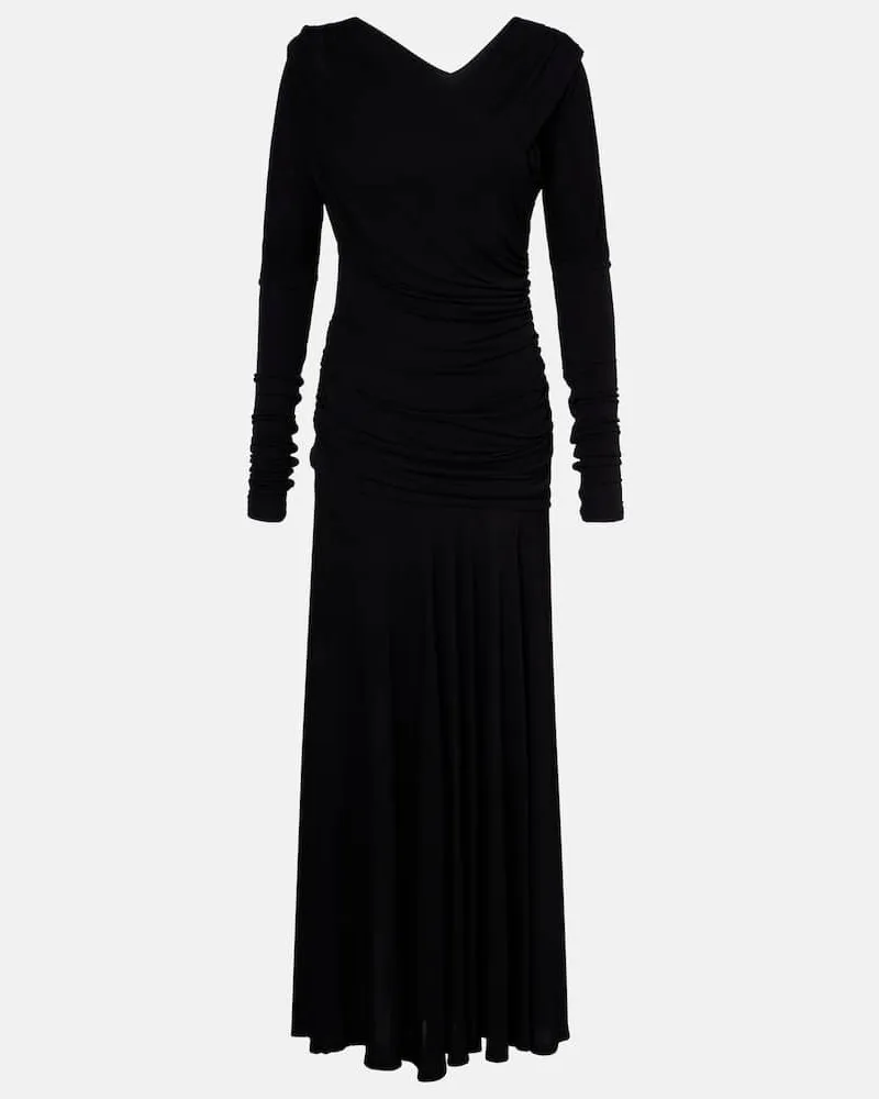 Ganni Maxikleid Schwarz