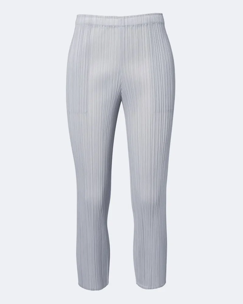 Issey Miyake Cropped Slim Hose Basics Grau