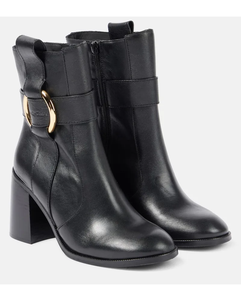 See by Chloé See By Chloe Ankle Boots Zelda 90 aus Leder Schwarz