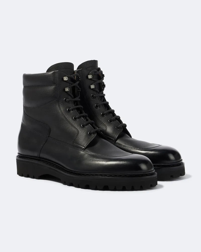 John Lobb Schnürstiefel Peak aus Leder Schwarz