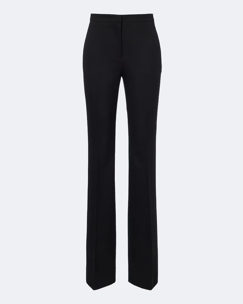 Gucci Gerade Hose aus Wolle Schwarz
