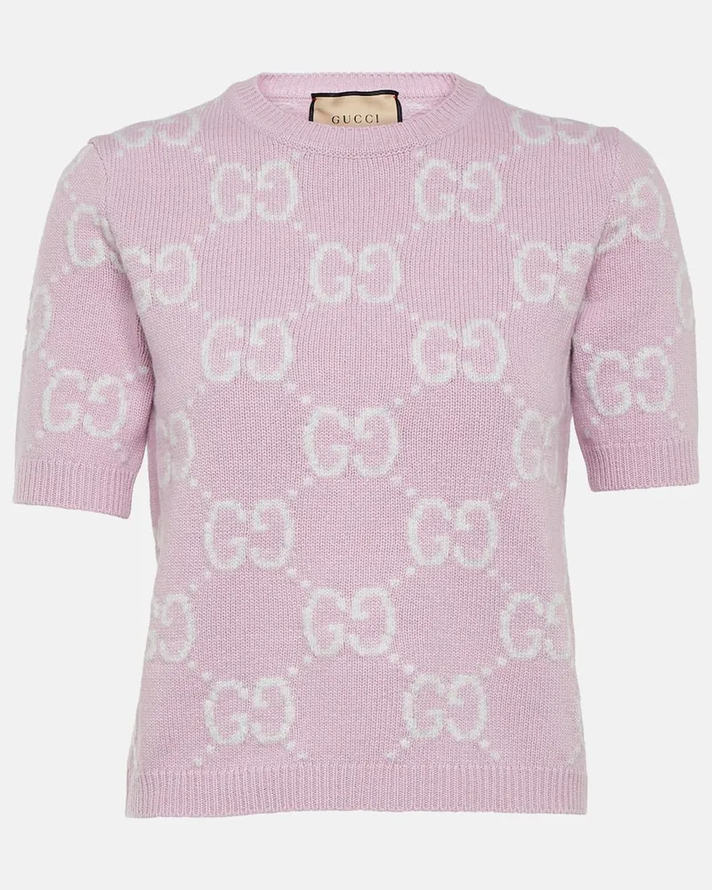 Gucci Top GG aus Wolle Rosa