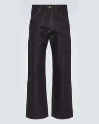 Junya Watanabe X Levi's® Straight Jeans aus Baumwolle und Leinen Blau