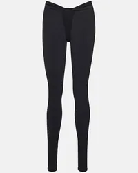 LaQuan Smith Low-Rise Leggings Schwarz