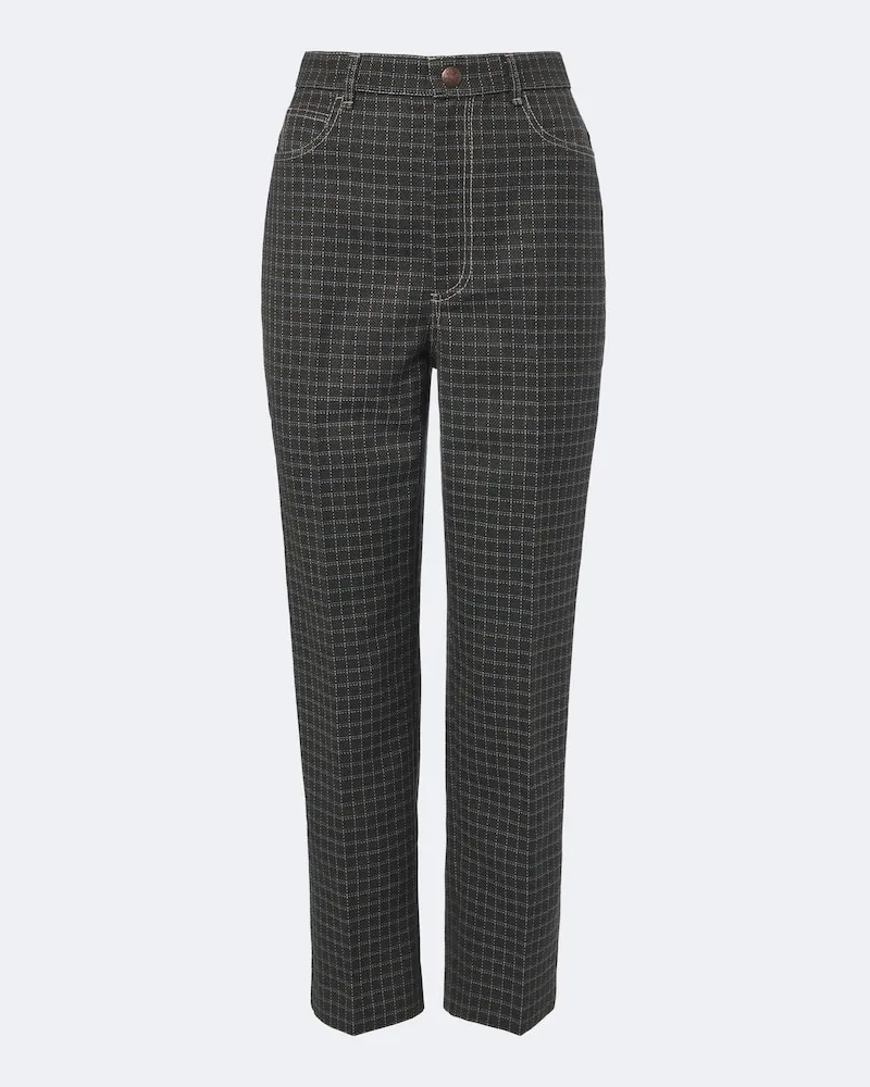 Acne Studios Gerade Cropped-Hose Grün