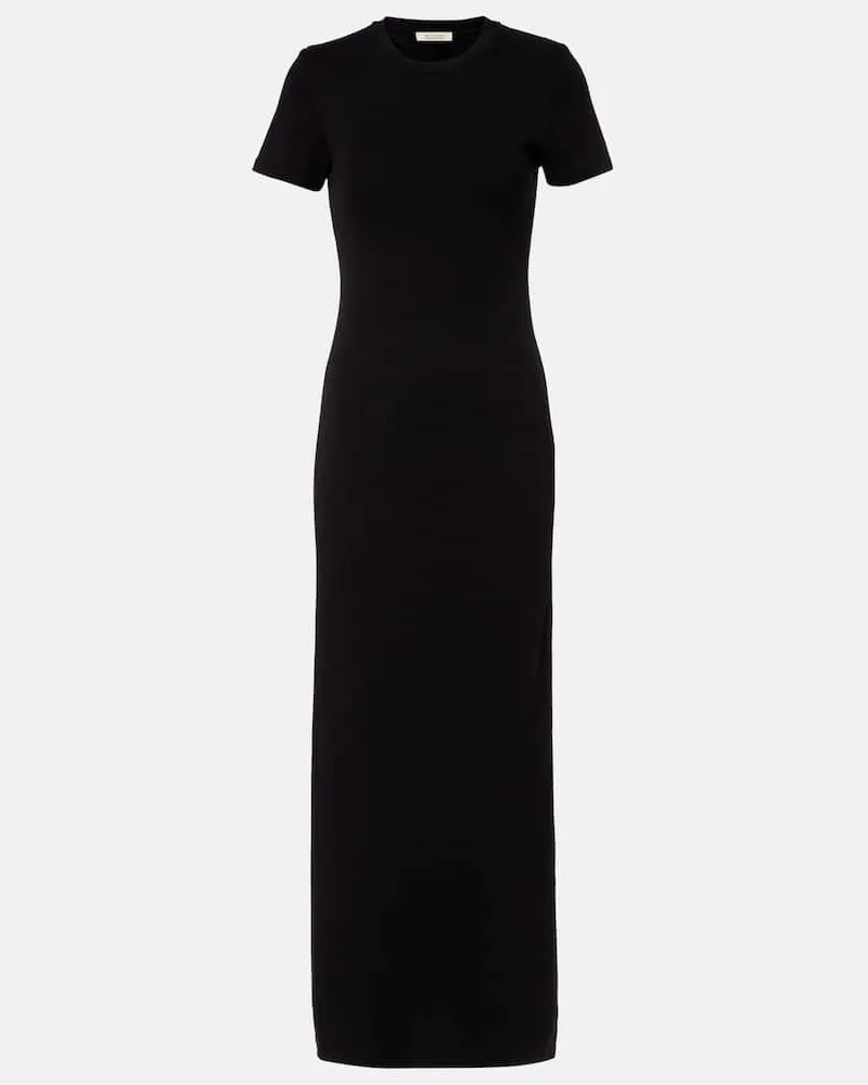 Nili Lotan Maxikleid Lucinda aus Baumwoll-Jersey Schwarz
