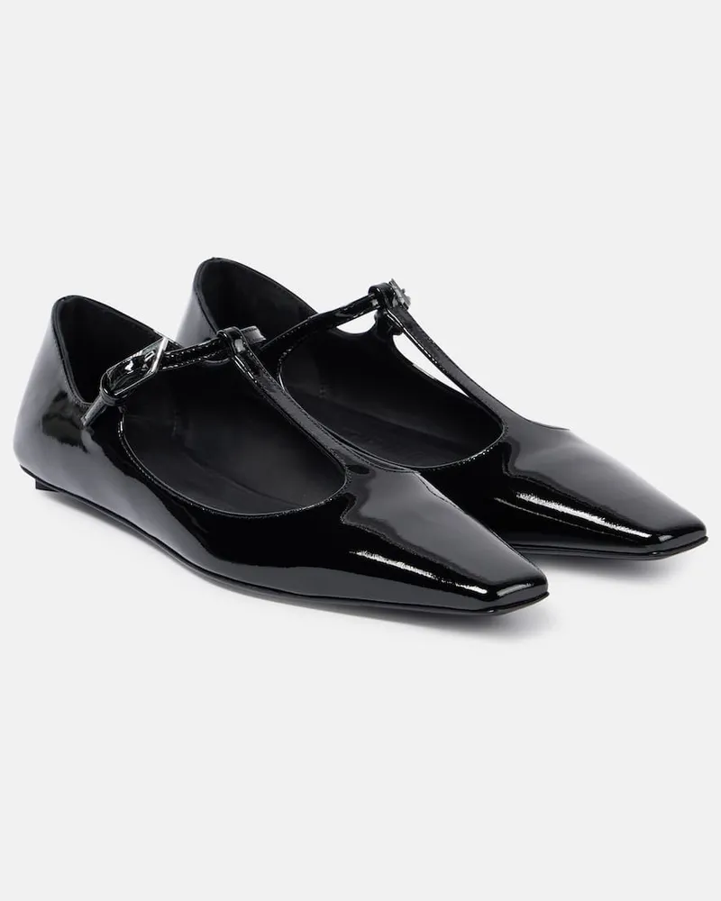 ATTICO Ballerinas Juno aus Lackleder Schwarz