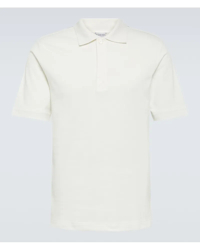 Burberry Polohemd aus Baumwolle Weiss