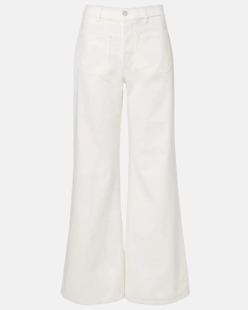 Nili Lotan High-Rise Flared Jeans Florence Weiß