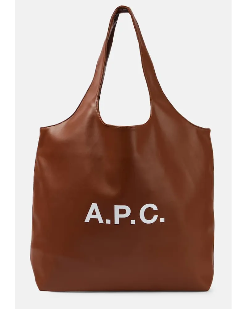 A.P.C. Tote Ninon aus Lederimitat Braun