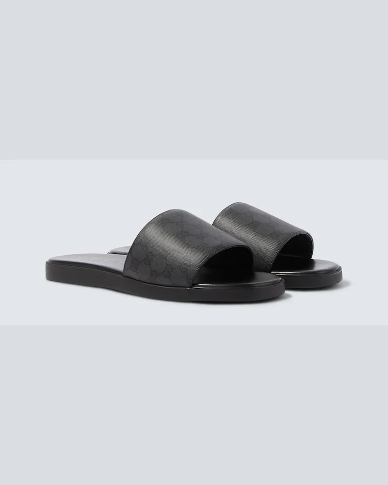 Gucci Pantoletten GG aus Canvas Schwarz