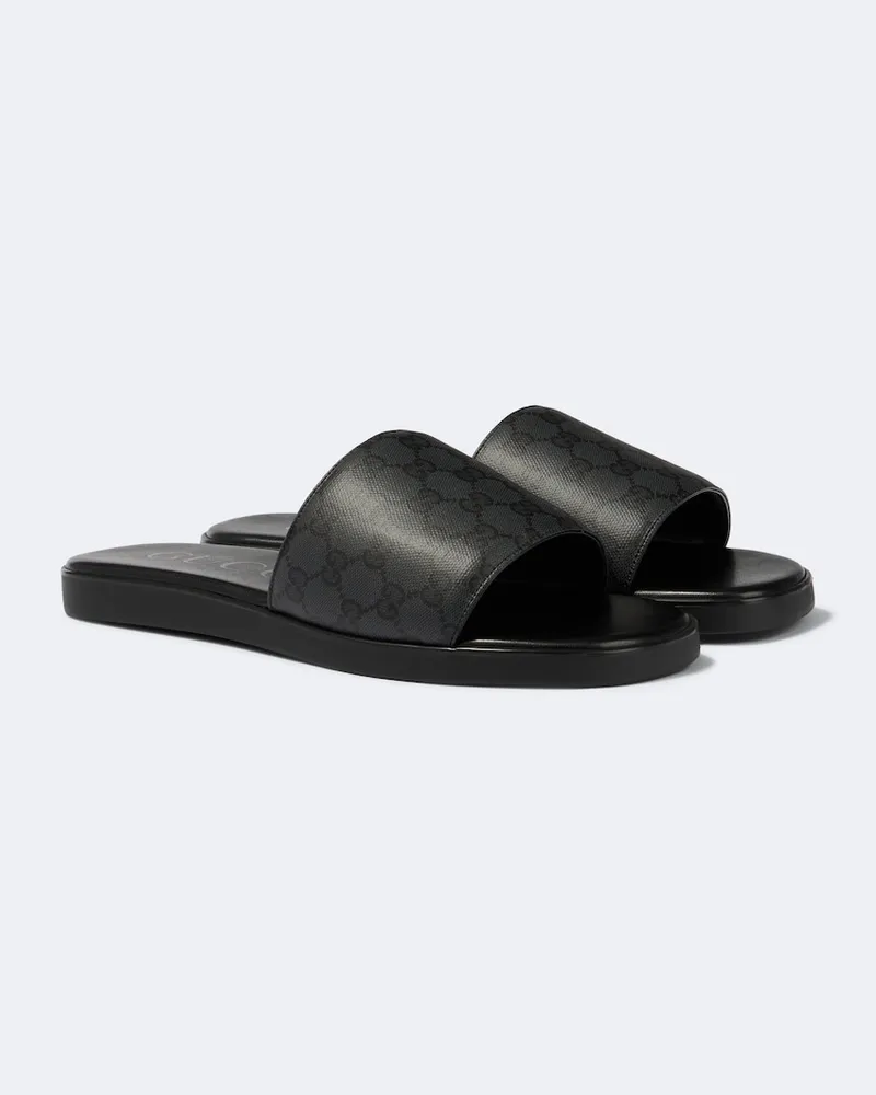 Gucci Pantoletten GG aus Canvas Schwarz