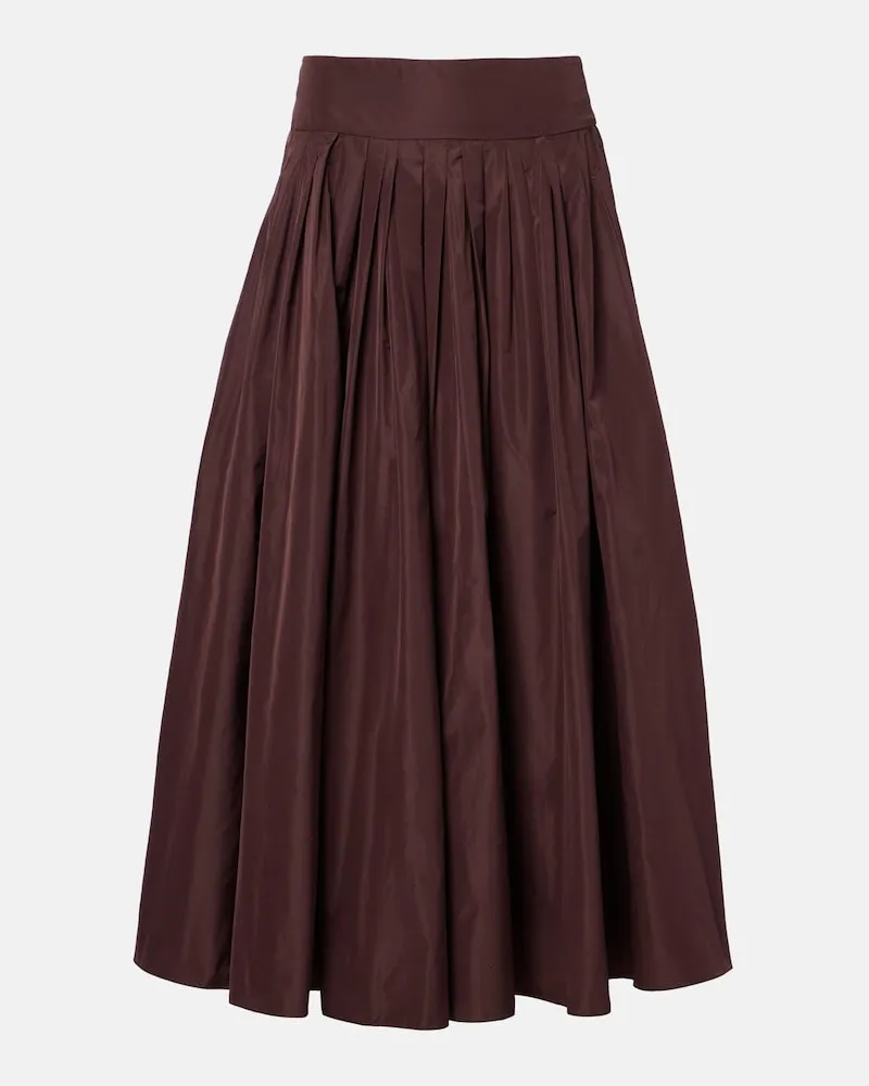 Max Mara Midirock aus Taft Burgunderrot