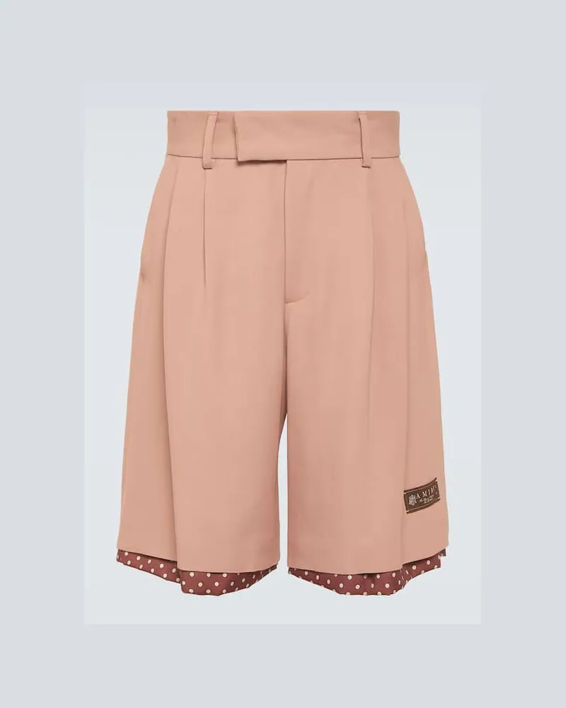 Amiri High-Rise Shorts Rosa