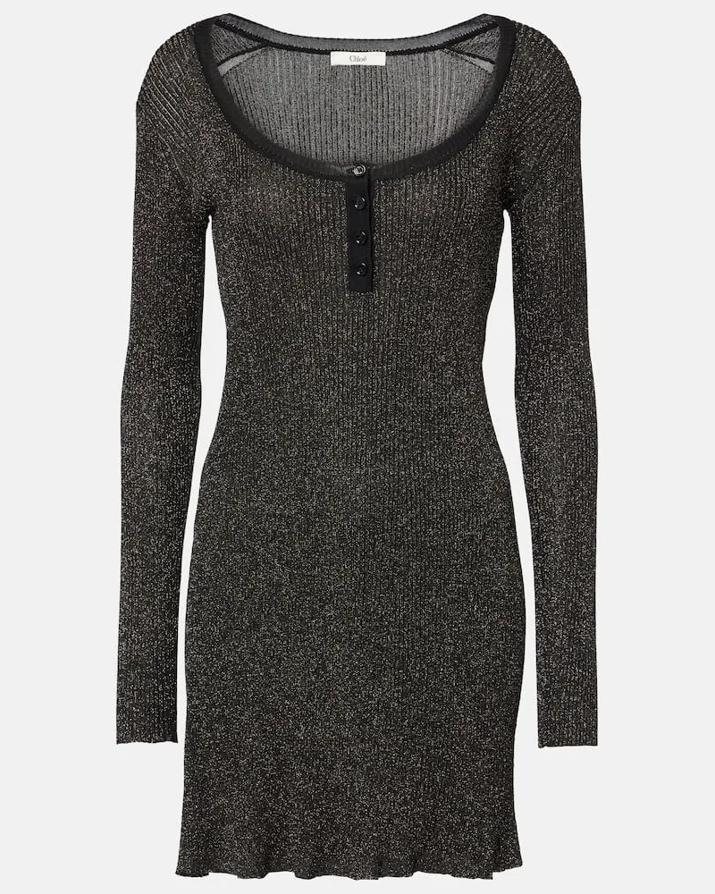 Chloé Chloé Minikleid aus Strick Schwarz