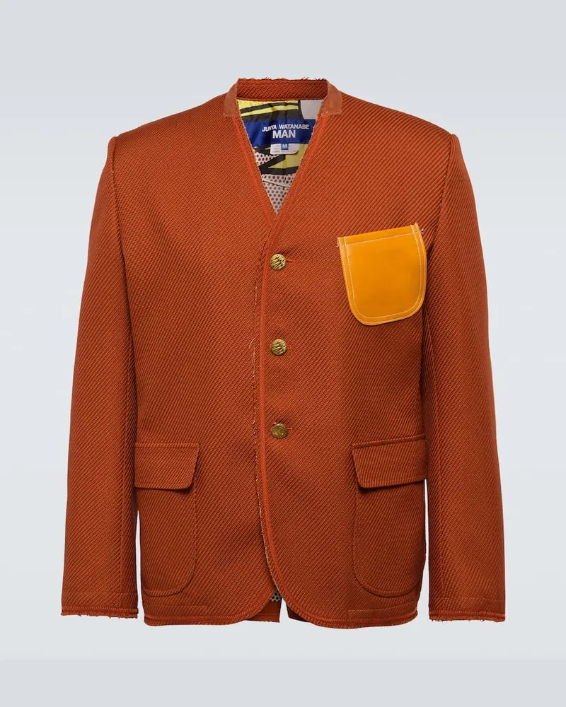 Junya Watanabe Jacke mit Lederimitat Multicolor